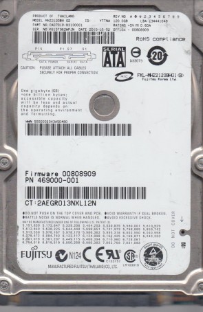 MHZ2120BH G2 Fujitsu 120GB SATA 2.5 Inch Hard Drive